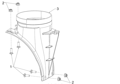 Chute Adapter Diagram and Parts List for 2X26-INCHHP (31AM5CVS710)(2017) Cub Cadet Snow Blower